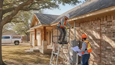 Fort Worth, TX emergency plumber repairing a residential pipe leak for fast plumbing service