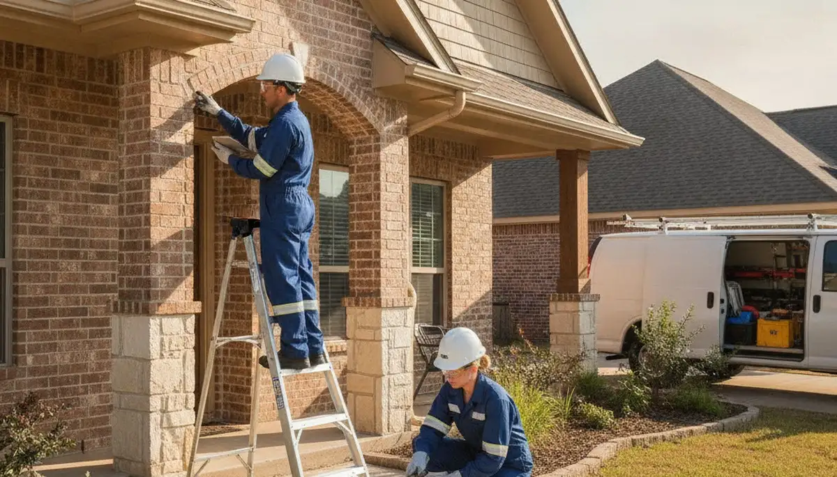 Fort Worth, TX emergency plumber repairing a residential pipe leak for fast plumbing service