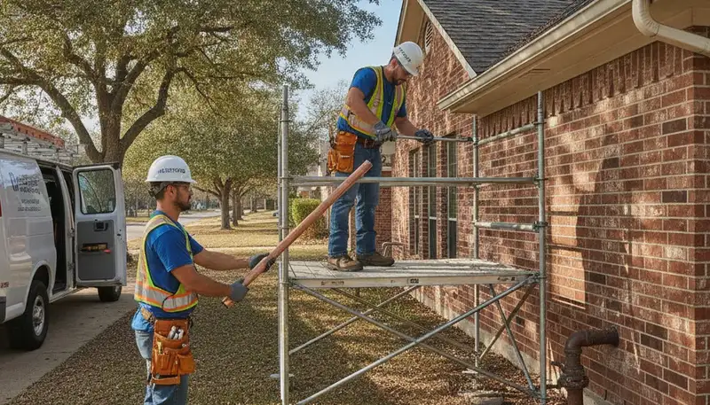 Fort Worth, TX emergency plumber inspecting a residential plumbing repair issue
