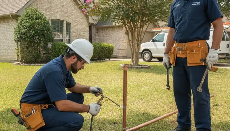 Fort Worth, TX plumbing repair service team responding to emergency leak and pipe issues