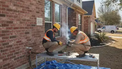 Fort Worth, TX plumbing repair team handling emergency leak service for homes and businesses