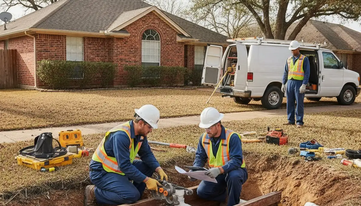 Fort Worth, TX plumbing repair service van for emergency leak and pipe repair calls