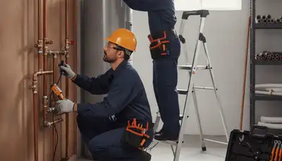Fort Worth, TX plumber repairing a home plumbing issue for emergency plumbing service