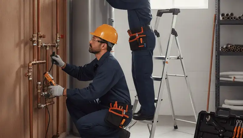 Fort Worth, TX plumber repairing a home plumbing issue for emergency plumbing service