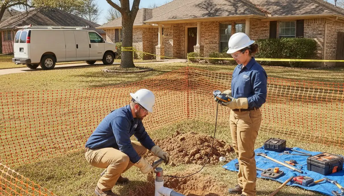 Fort Worth TX plumbing repair team providing emergency plumbing service for local homes and businesses