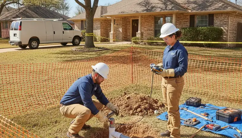 Fort Worth TX plumbing repair team providing emergency plumbing service for local homes and businesses