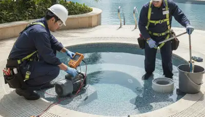 Fort Worth, TX plumber repairing a spa for homeowners with fast service and inspection