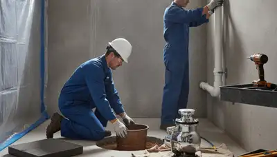 Fort Worth, TX plumber installing a sump pump to protect a home from flooding