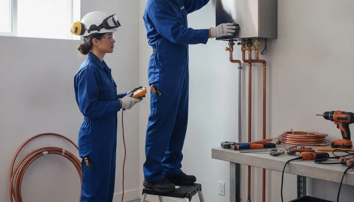 Tankless water heater installation in Fort Worth, TX by On Call Plumbers